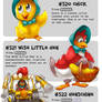 #520 Chick - #521 Wise Little Hen - #522 Henschine