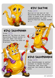 #541 Saxton - #542 Saxophone - #543 Saxophomeo