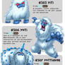 #565 Yiti - #566 Yeti - #567 Yettihorn