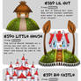 #589 Lil Hut - #590 Little House - #591 Big Castle