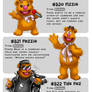 #820 Fizzie - #821 Fozzie - #822 The Foz