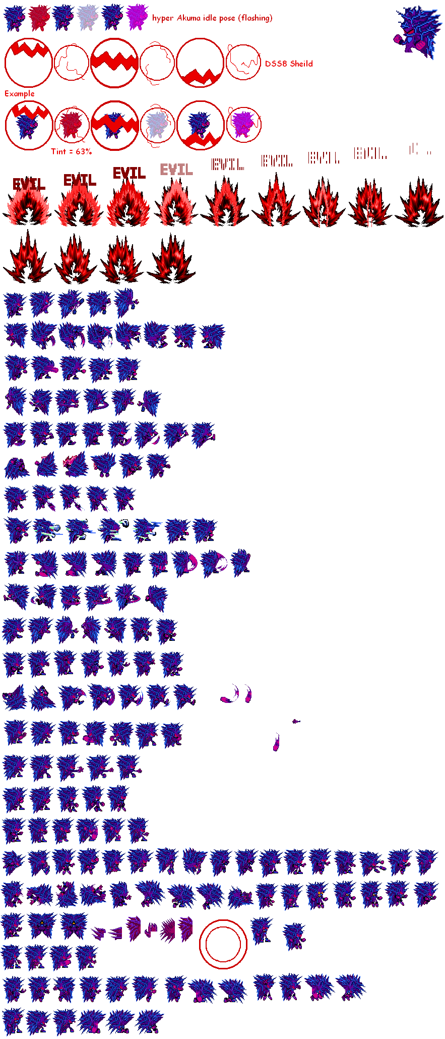 darkspine sonic sprites 