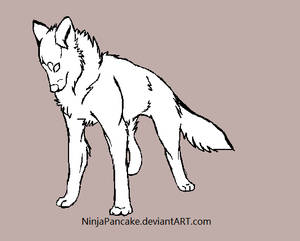 Free wolf lineart