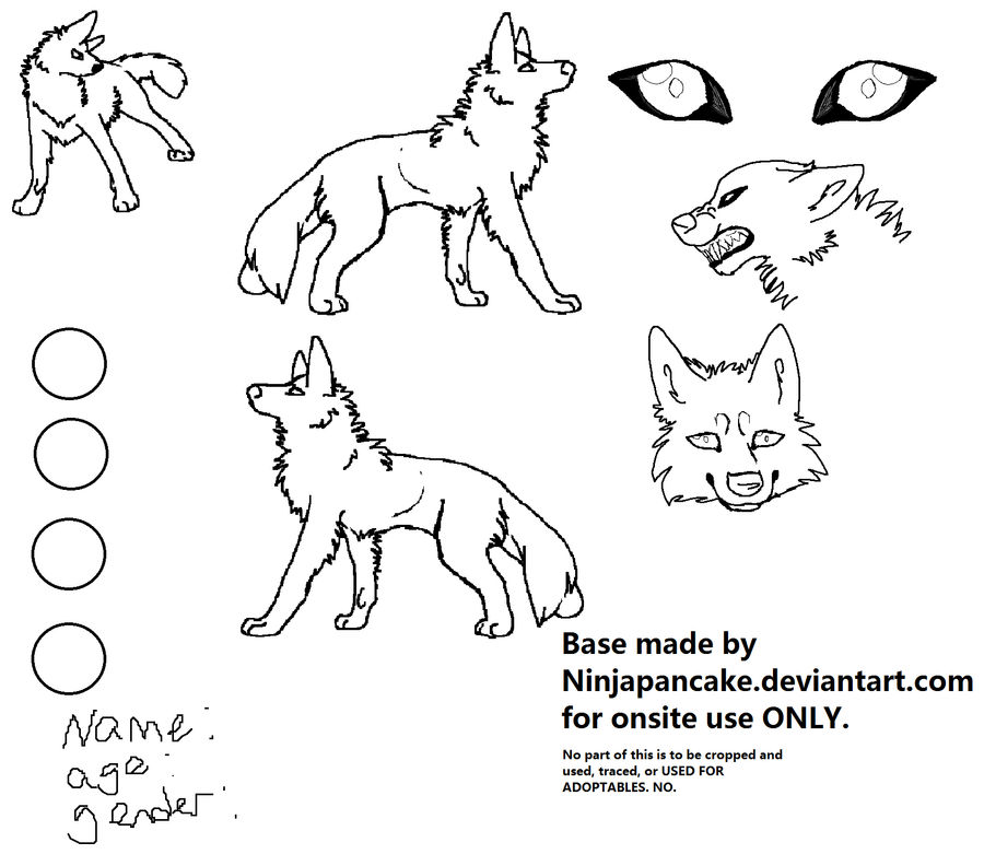 Free Canine Ref Sheet Base by NinjaPancake on DeviantArt