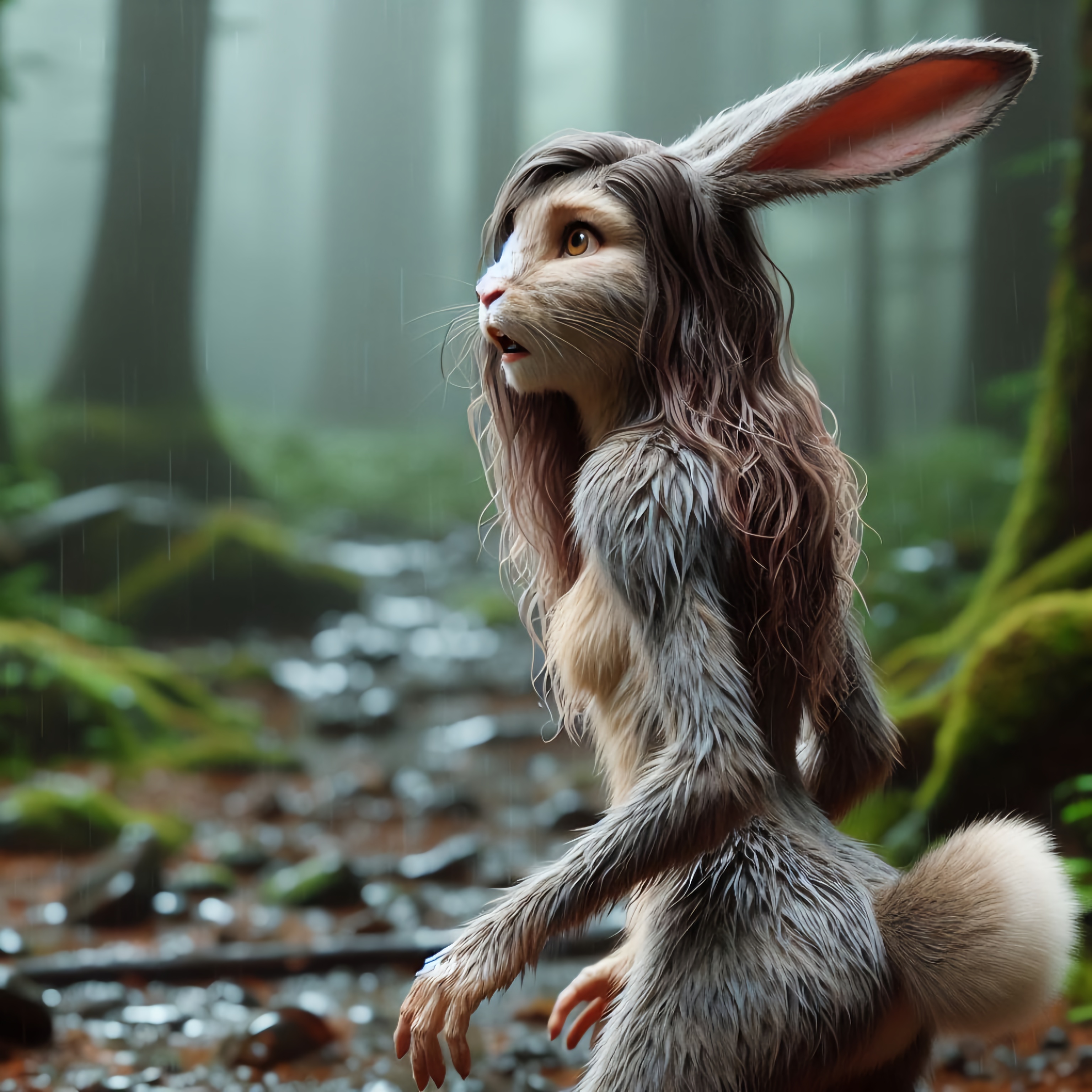 Cartoon Rabbit Disappears Lost Rabbit by AITransformationArts on DeviantArt