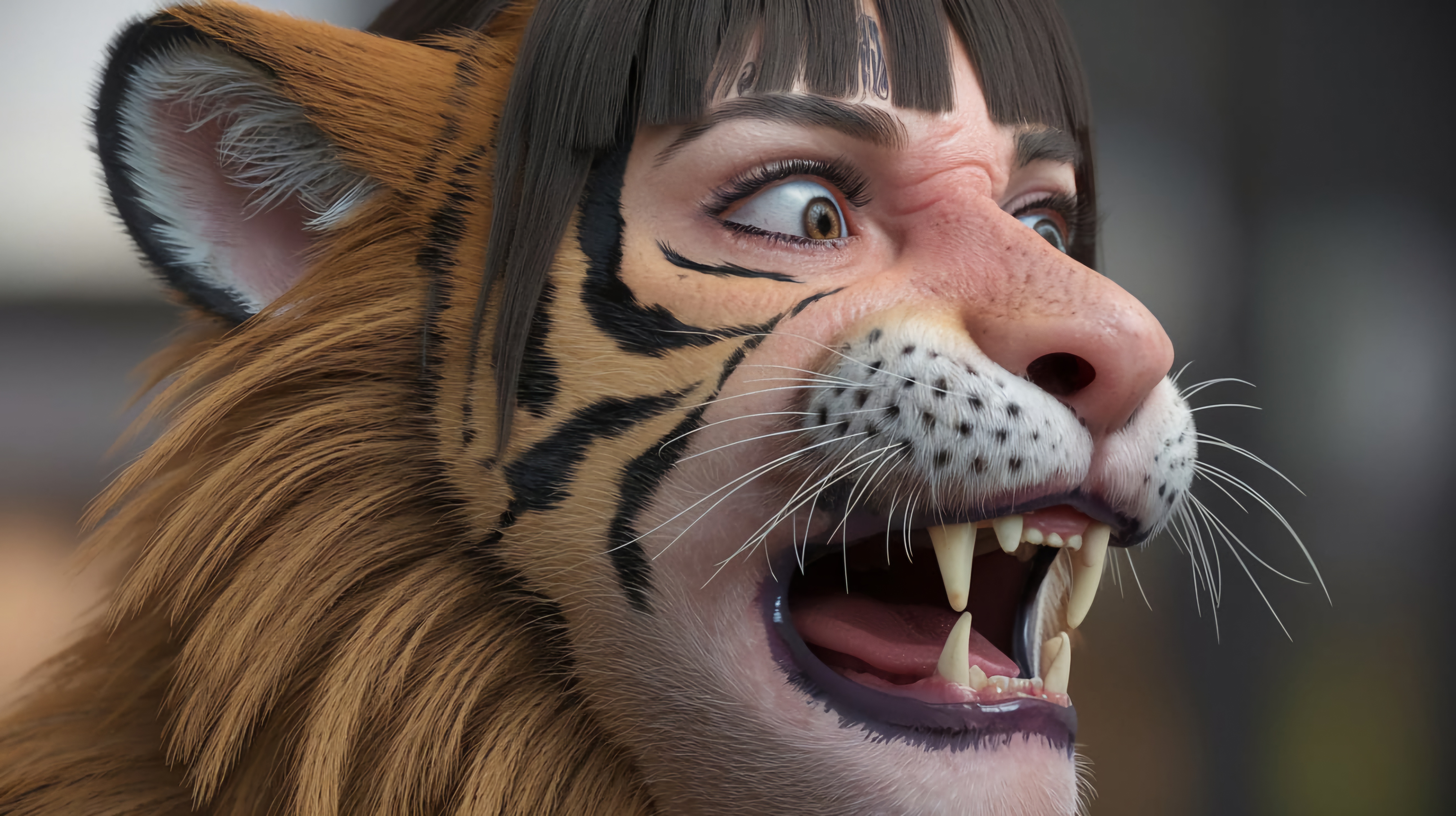 Tiger Transform Face Change (Tiger TF) by AITransformationArts on DeviantArt