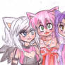 Rouge , Amy and Blaze