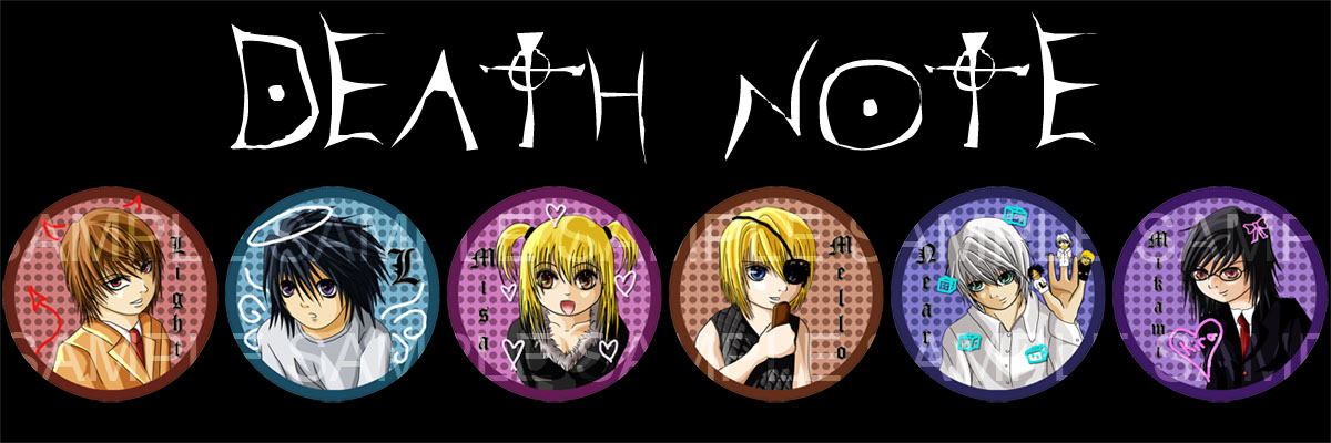 Pin Di Death Note Death Note Pin Set by cassiesillustrations on DeviantArt