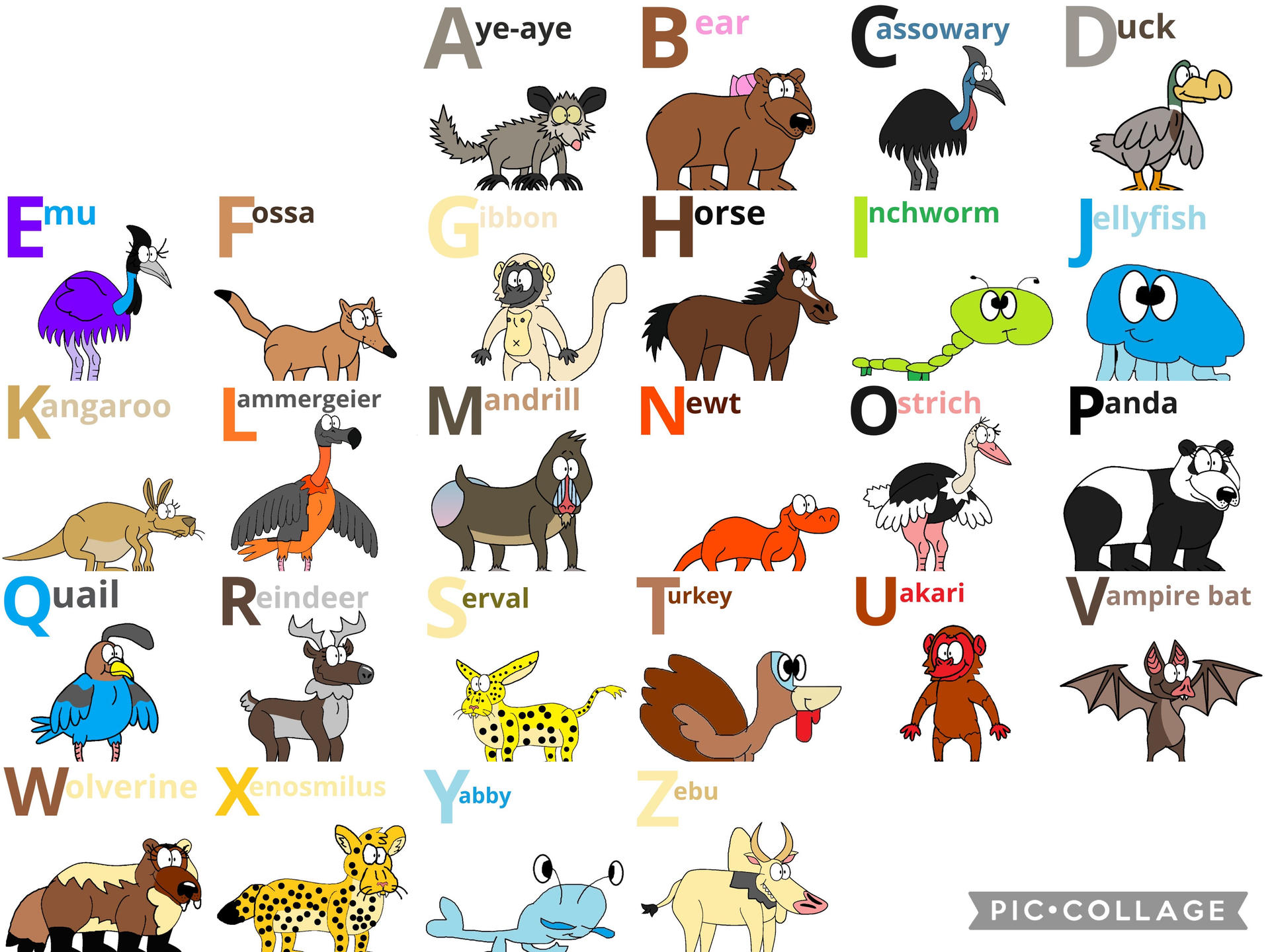Animal Alphabet Fanart 4 by mariammajeed3404 on DeviantArt