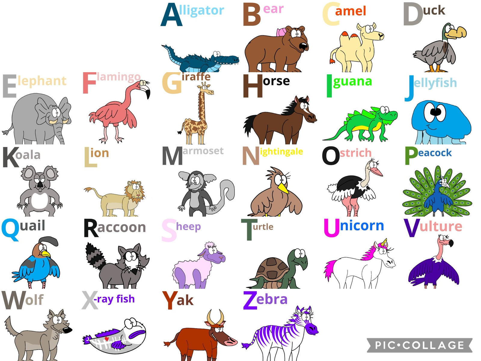 Animal Alphabet Fanart 18 by mariammajeed3404 on DeviantArt