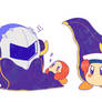 Meta knight and Sailor Waddle dee