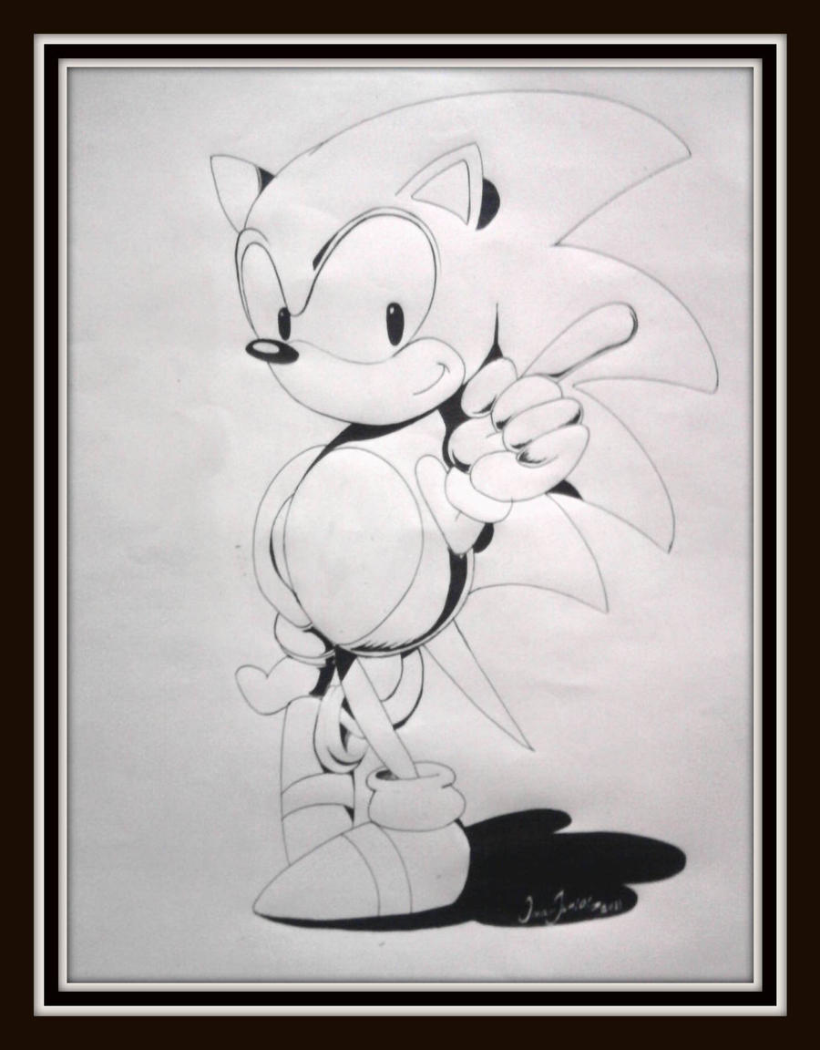 Sonic hedgehog And Black on White