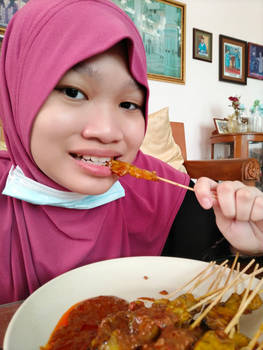 Me Eating Satay