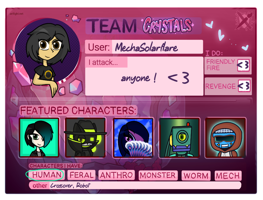 My ArtFight Card 2025 by MechaSolarflare on DeviantArt