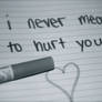 i never meant to hurt you