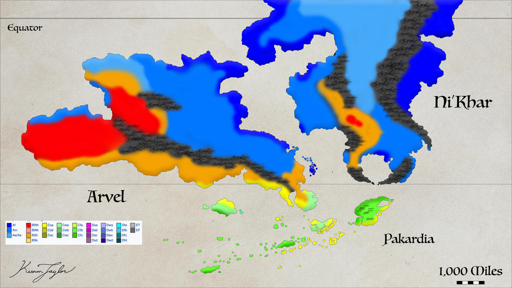 Climate Map Deviantart Known World Koppan Climate Classification by IllustratedMenagerie on ...