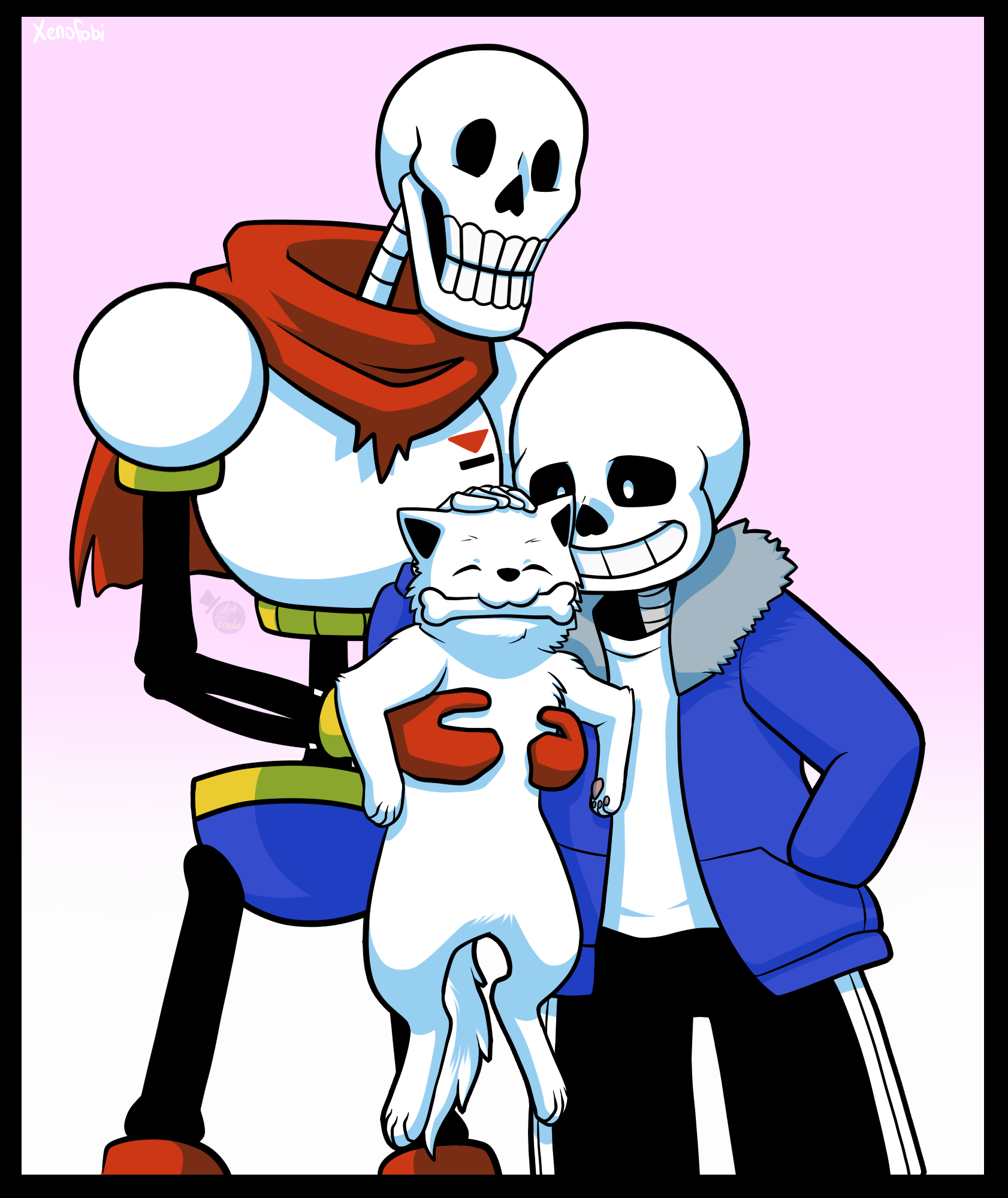 Art trade Sans and Papyrus by HeartStringsXIII on DeviantArt.
