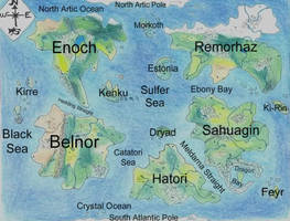 Labled Realm World Map