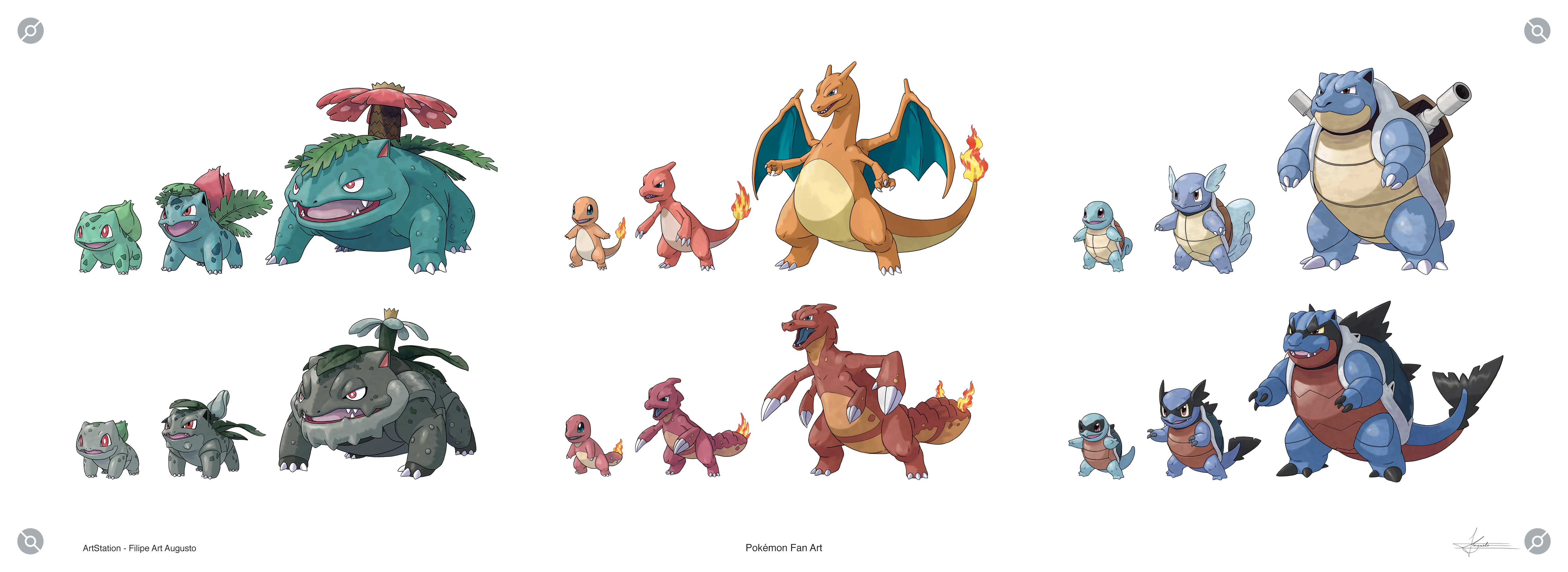 Fakemon - Kanto Starters and Johto Forms - What do you think? - Pokémon