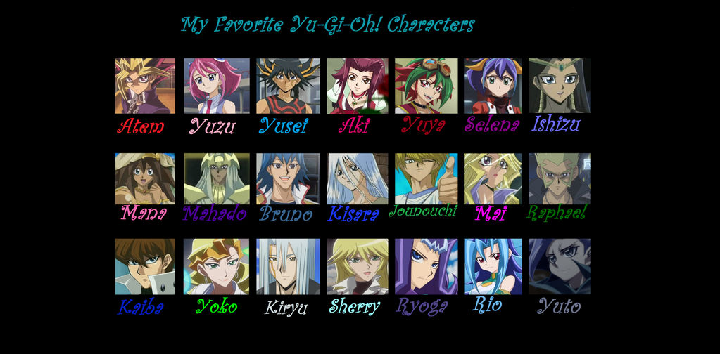 Yu-Gi-Oh! Character Profiles from the Official Yu-Gi-Oh! Site