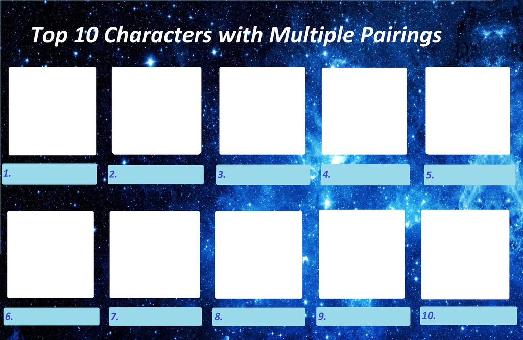 Top 10 Characters With Multiple Pairings Meme by Darkyami1214 on DeviantArt