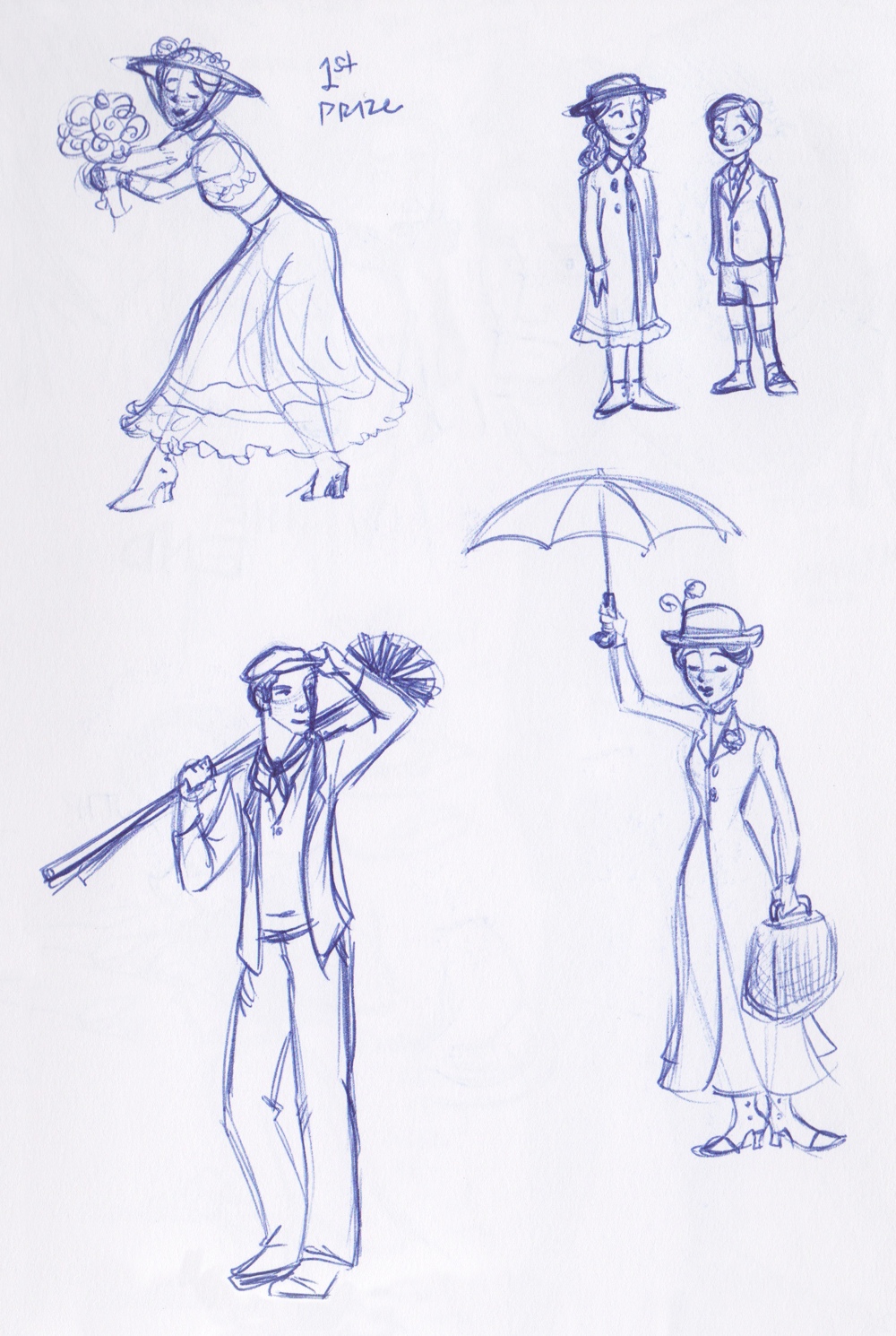 Mary Poppins Sketchbook Montage