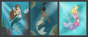 Mermaids Triptych