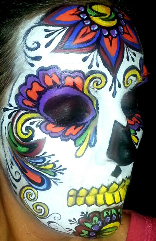 Face Painting Colorful Sugar Skull