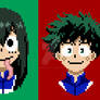 My Hero Academia Vol 1: Tsuyu, Deku, + All Might