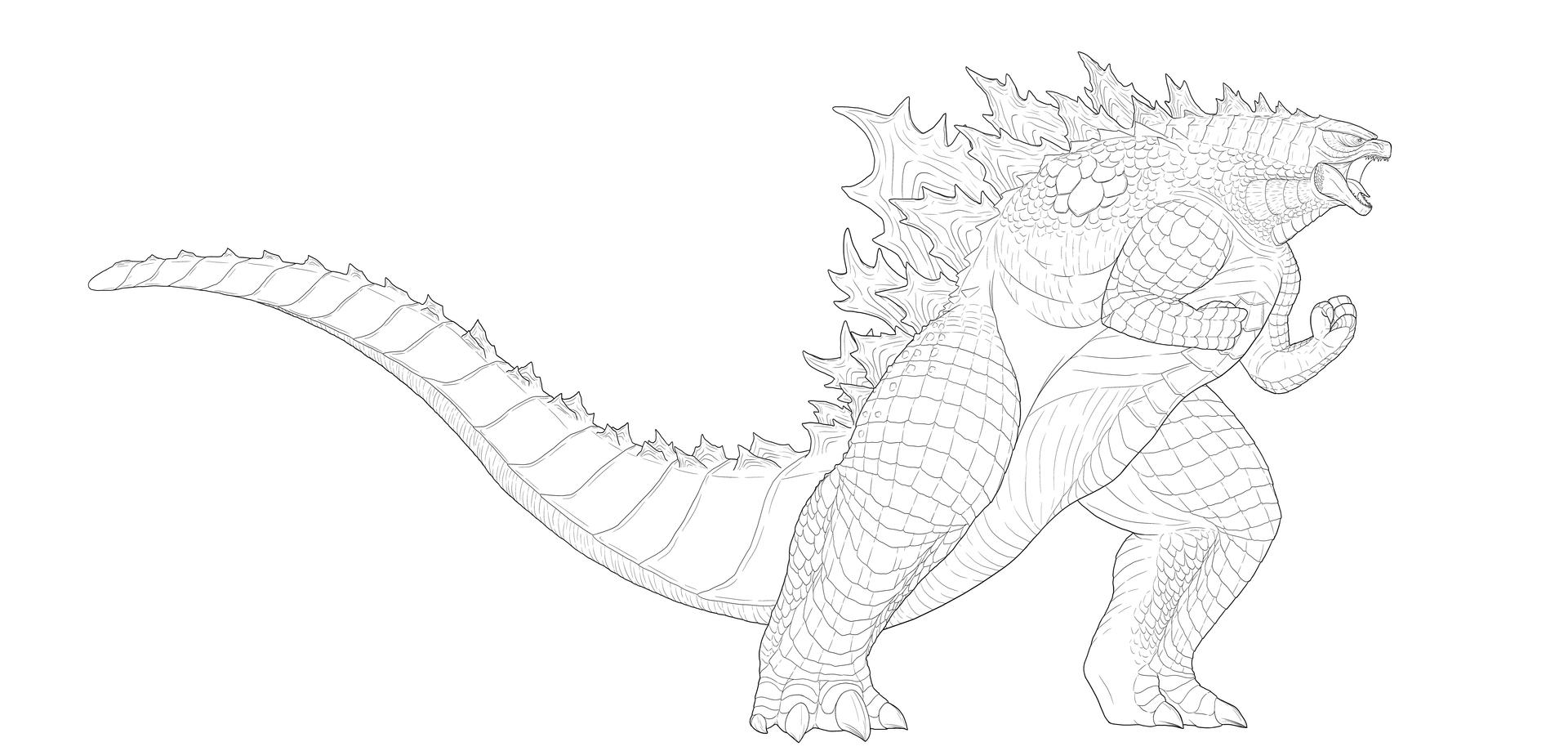 More Godzilla Line Art by GojiraG on DeviantArt