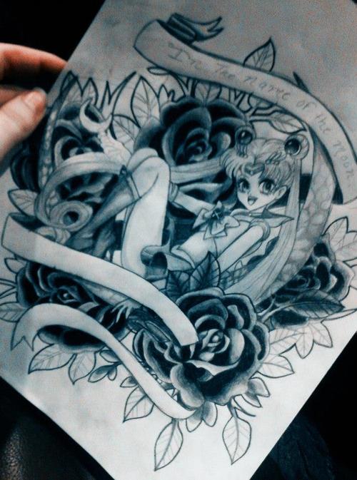 Sailor Moon tattoo flash WIP by ToxicMiyoko on DeviantArt