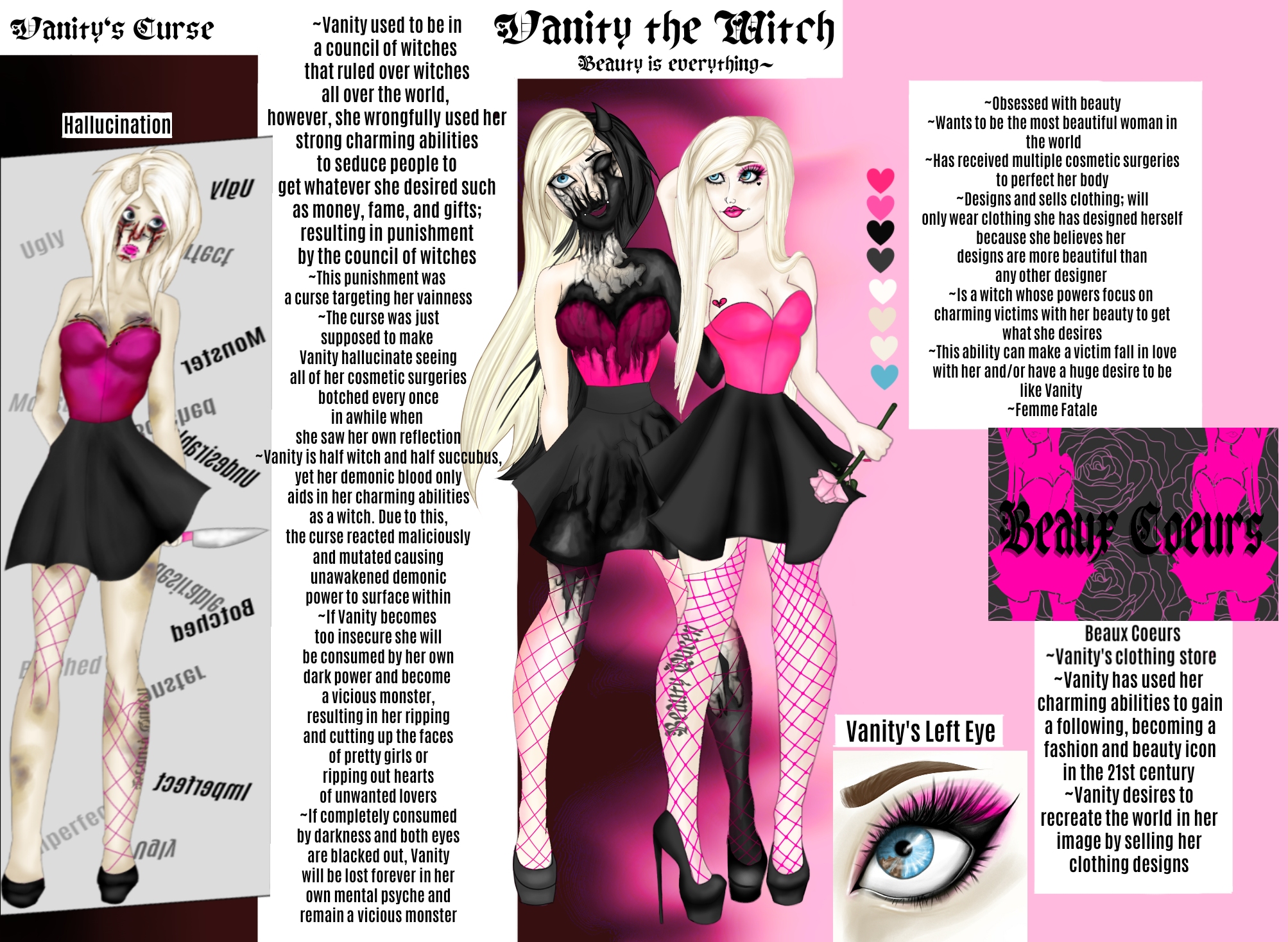 NEW Creepypasta/Horror OC Bio/Ref Sheet: Vanity