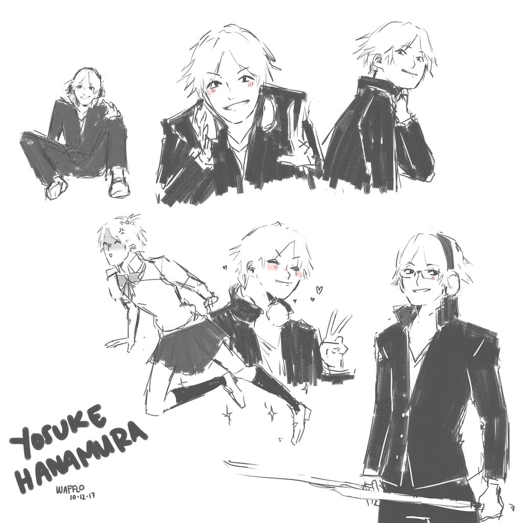 Yosuke Hanamura Doodles by zeriiro on DeviantArt
