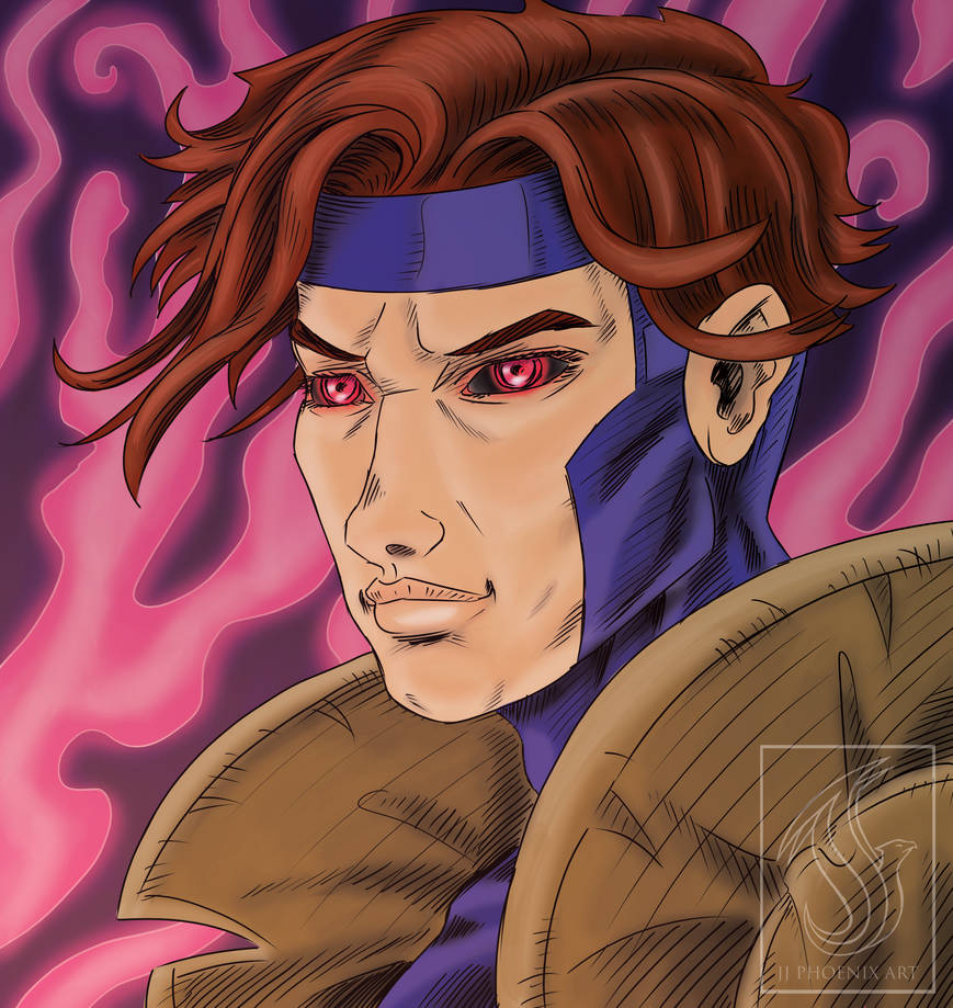Gambit Portrait by jjphoenixart on DeviantArt