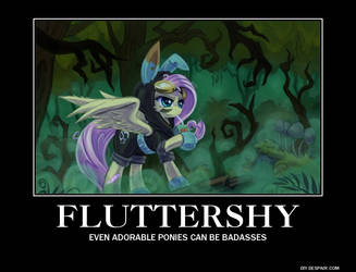 Badass Fluttershy Demotivational Poster