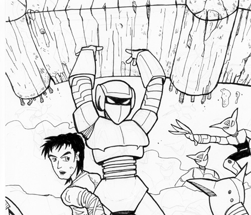 Lineart: Natemecha runs Amok