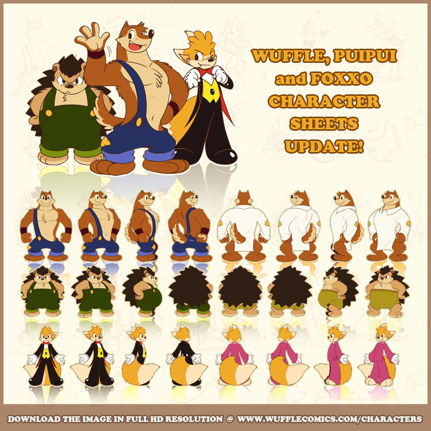 Wuffle and friends character sheets 2.0