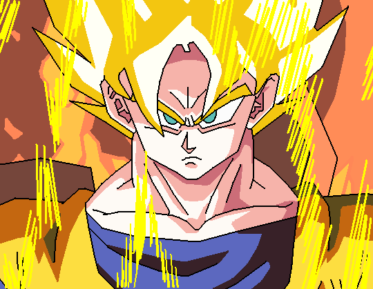 DBZ Goku SSJ in Fire by Soyuchiro on DeviantArt