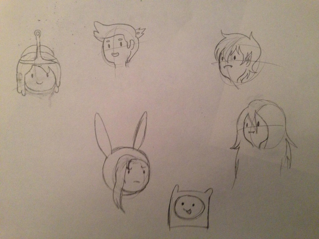 Adventure Time Practice Page by akatastrophicartist on DeviantArt