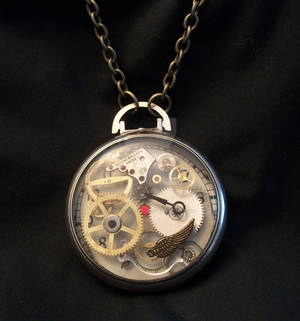 Altered Pocket Watch Necklace