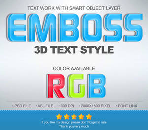 Emboss 3D Text Effect