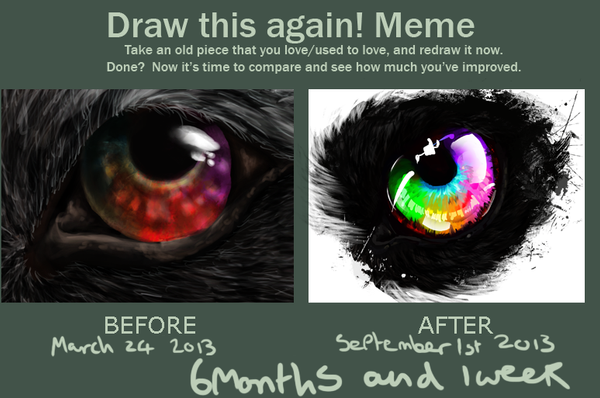 Draw This Again- Rainbow Wolf Eye