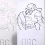 Traditionally Drawn Orc. Stage's.