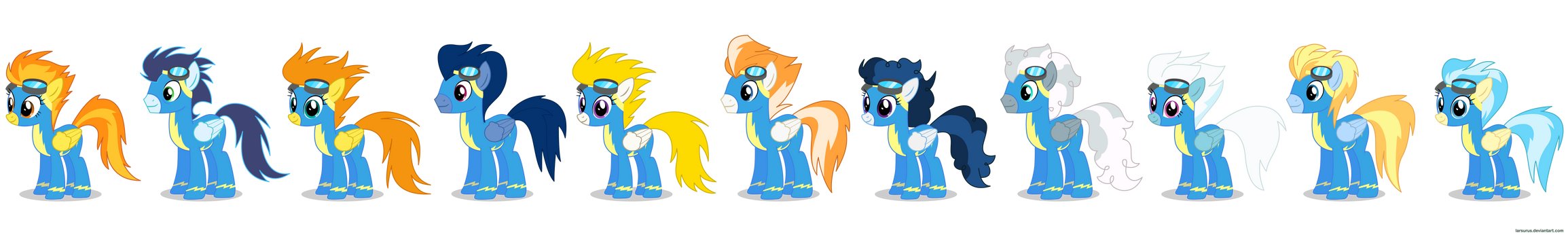 Official Wonderbolts lineup - PNG