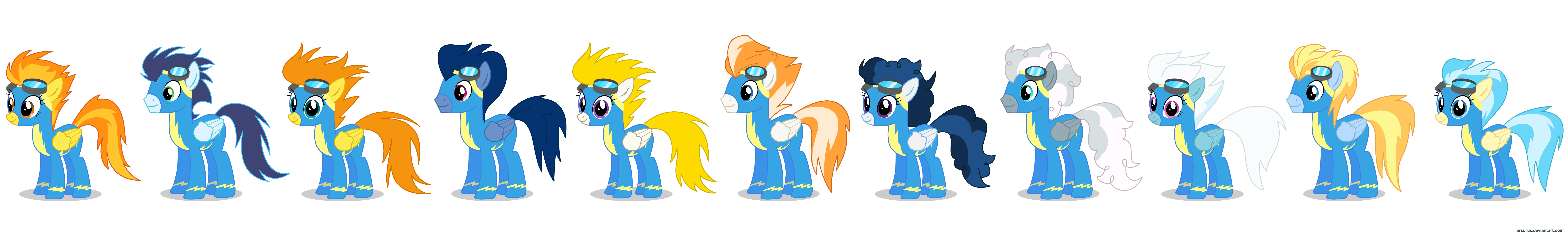 Official Wonderbolts lineup - PNG