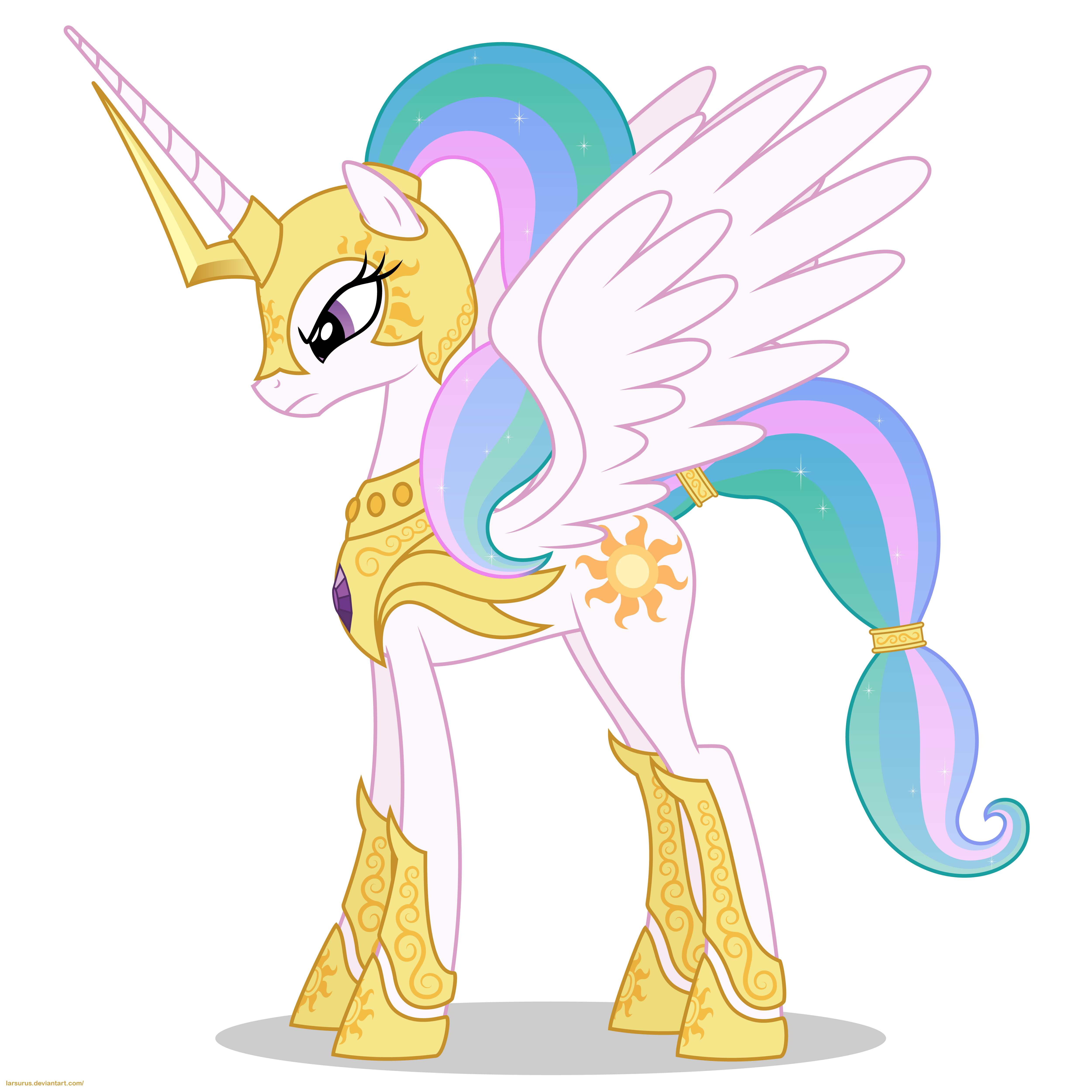 Celestia in armor - PNG