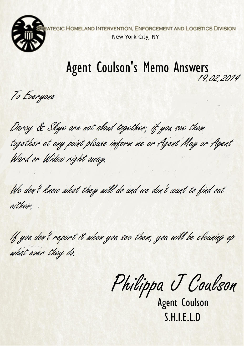 Coulson Memos 18