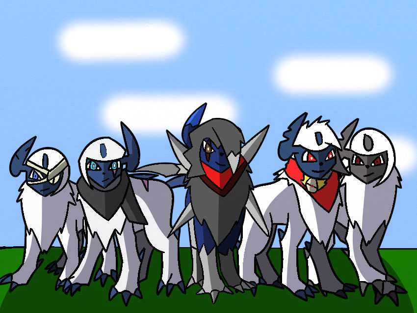 Absol group drawing by Forge-Master-Wolf on DeviantArt