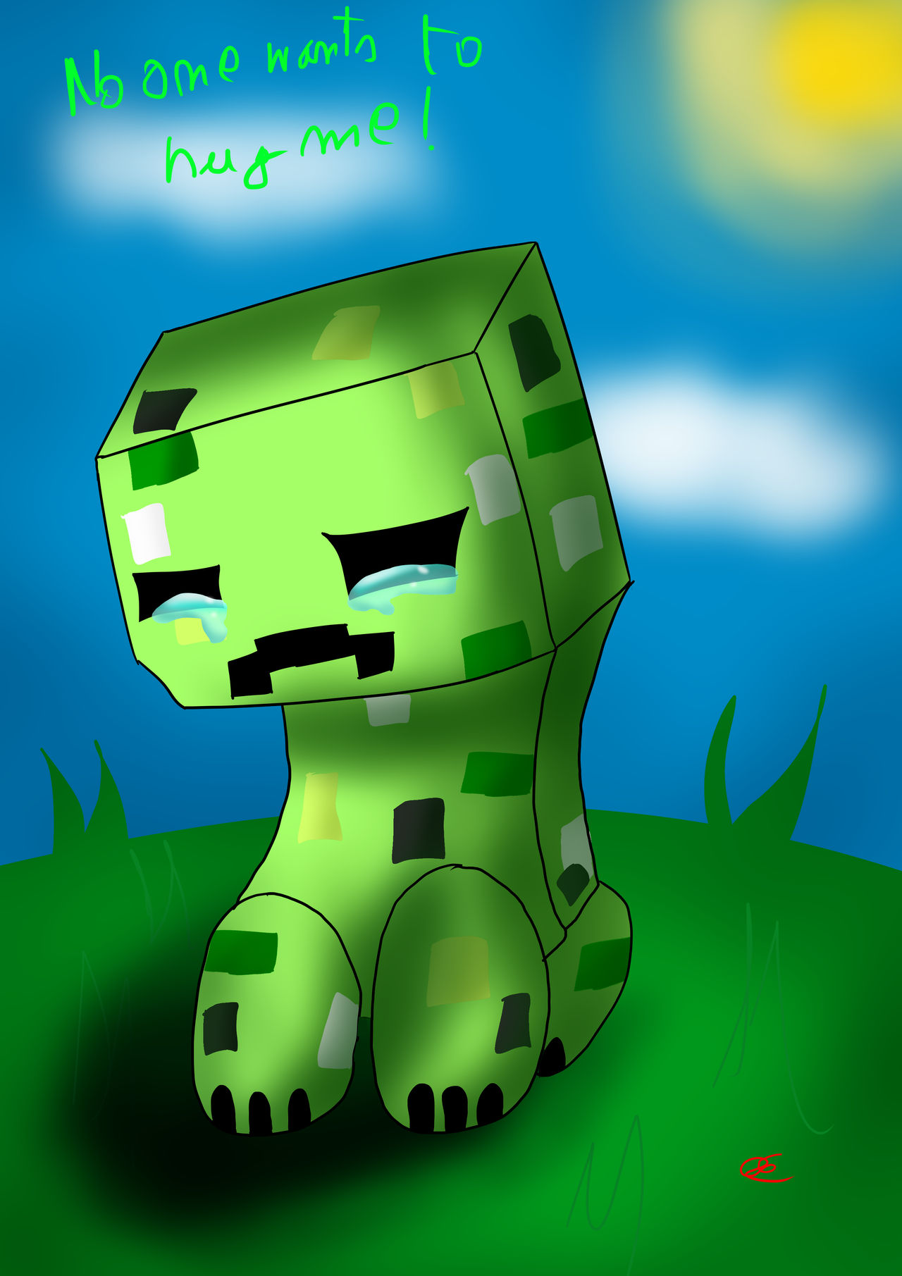 Sad creeper by TheNetherWolf on DeviantArt