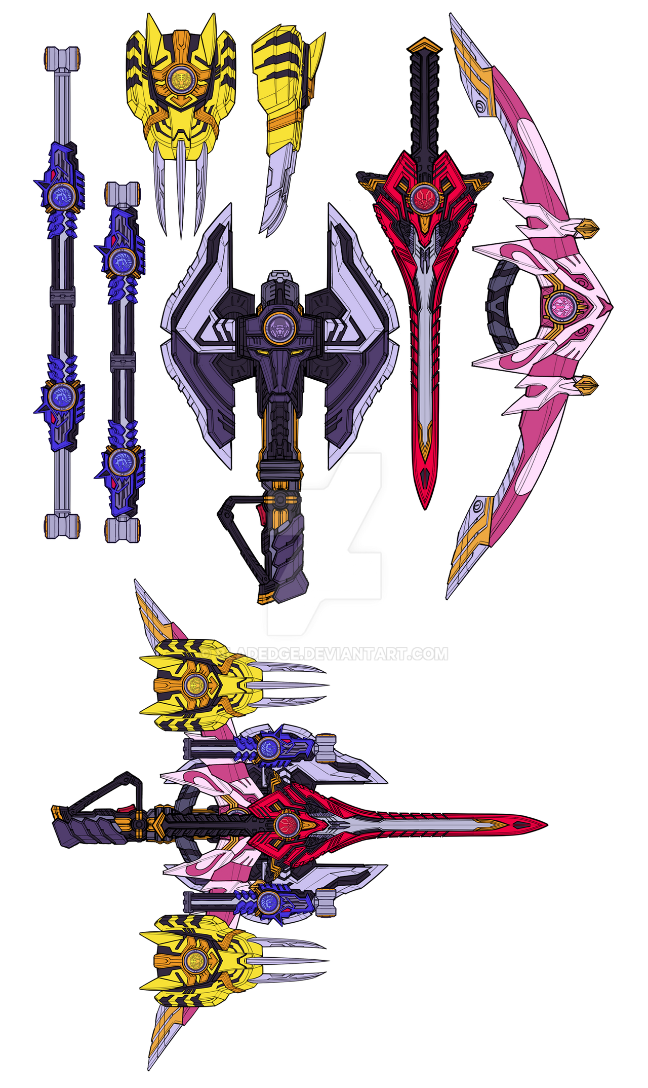Edo Ranger Eto Ranger Main 5 Individual Weapons by BLADEDGE on DeviantArt